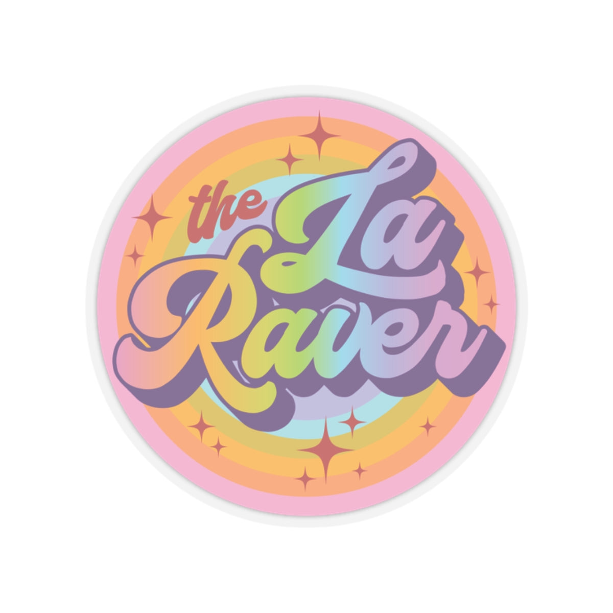 The LA Raver Rainbow Pride Sticker