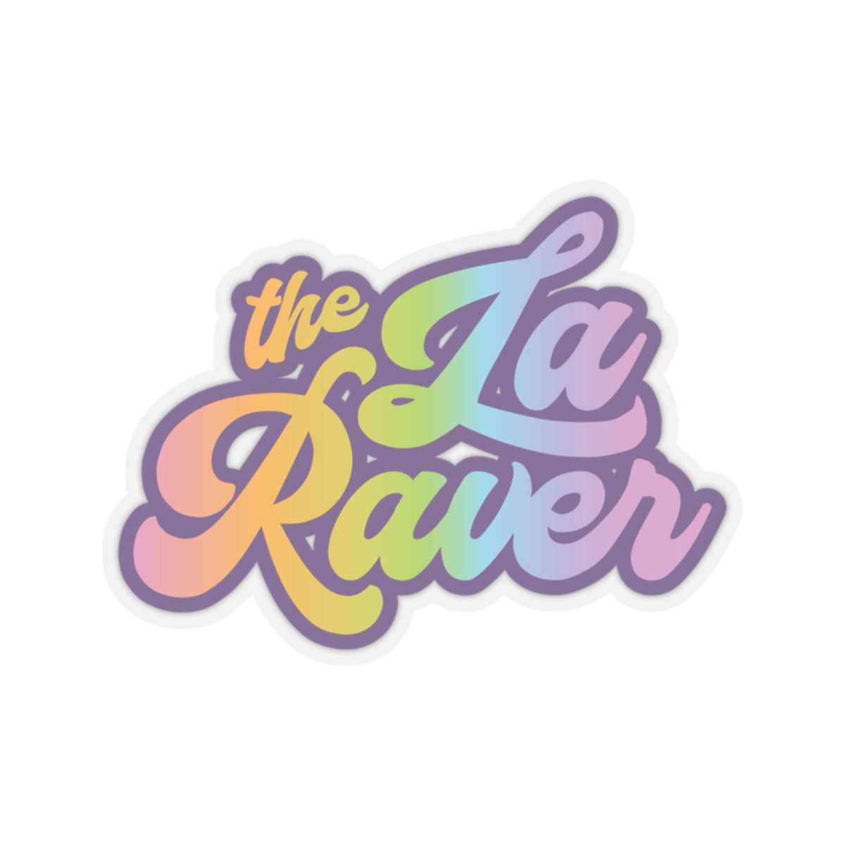 The LA Raver Rainbow Pride Sticker