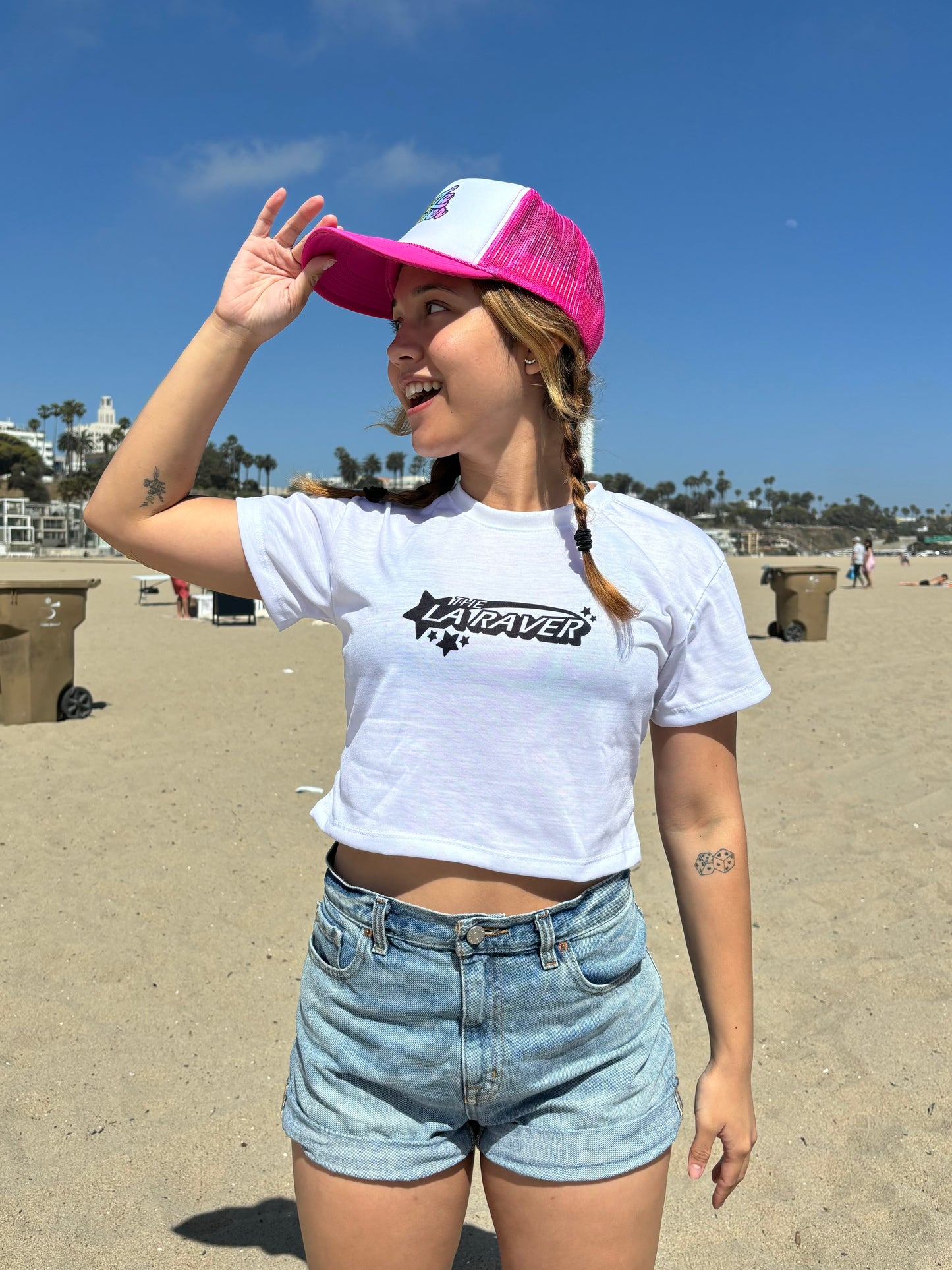 The LA Raver White Crop Top