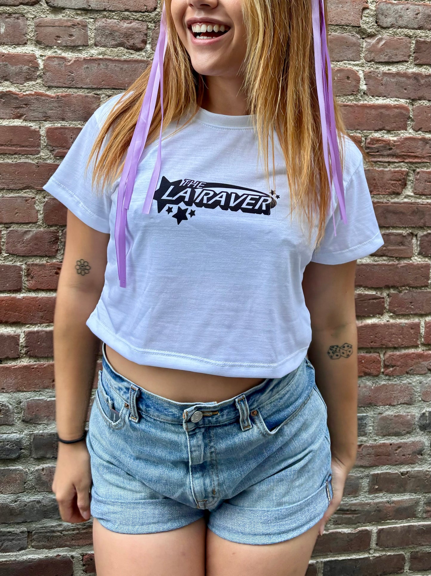 The LA Raver White Crop Top